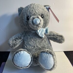 2025 PetSmart Plush Dog Toy Lucky the Gray Blue Bear Squeaker 12" NWT